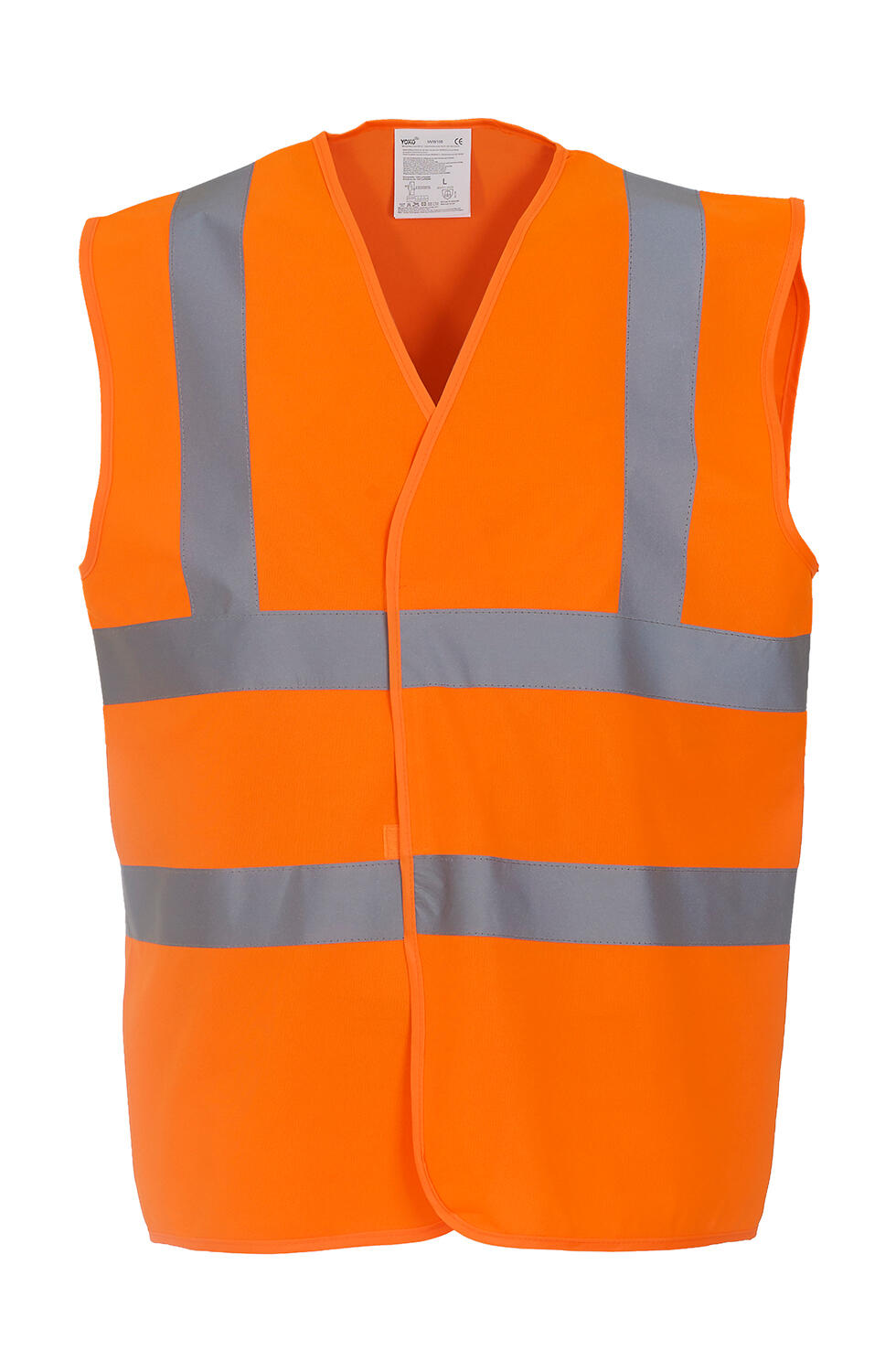 Chaleco de seguridad de 2 franjas Fluo Fluo Orange
