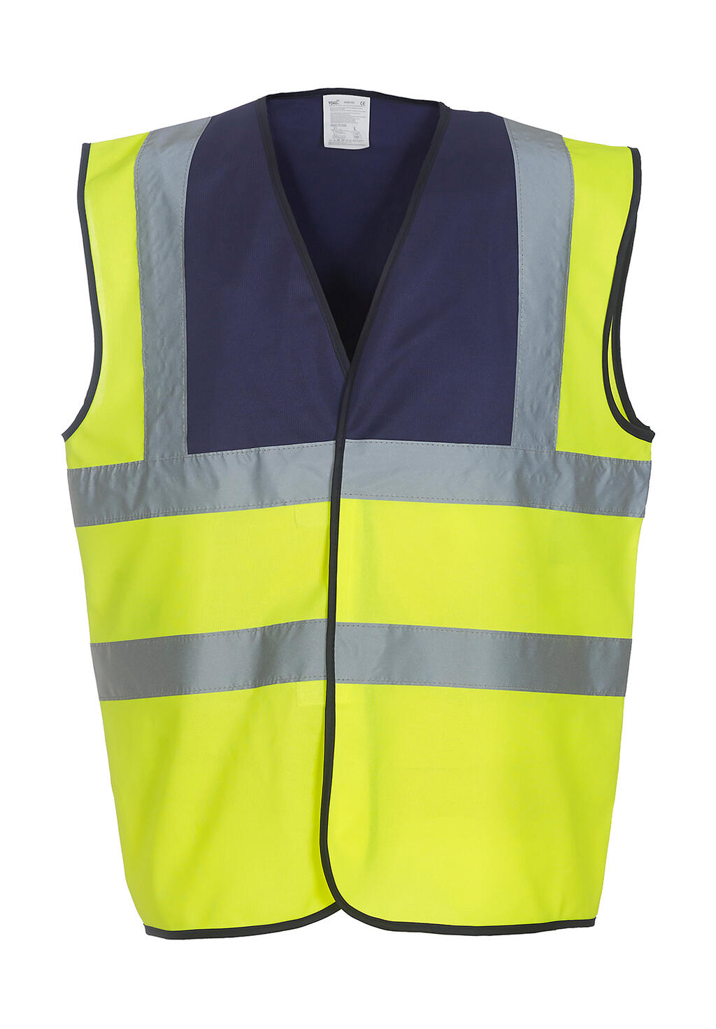 Chaleco de seguridad de 2 franjas Fluo Fluo Yellow/Navy