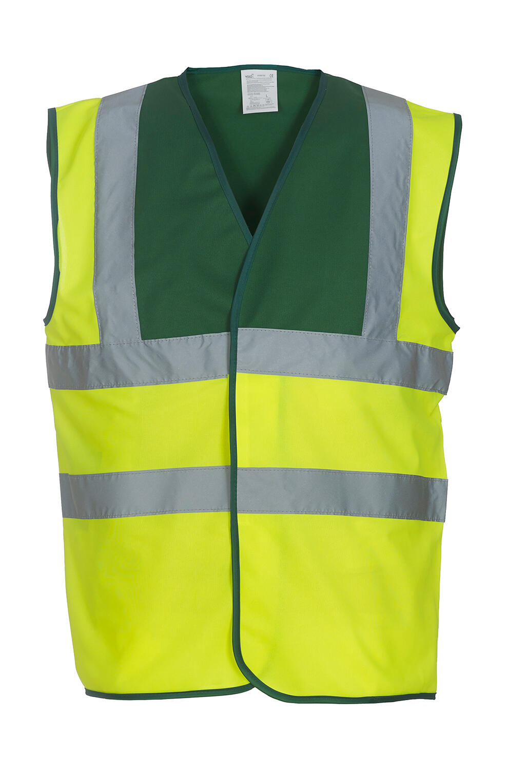 Chaleco de seguridad de 2 franjas Fluo Fluo Yellow/Paramedic Green