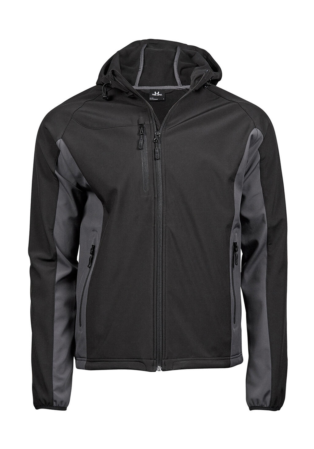 Softshell con capucha ligero Performance Black/Dark Grey