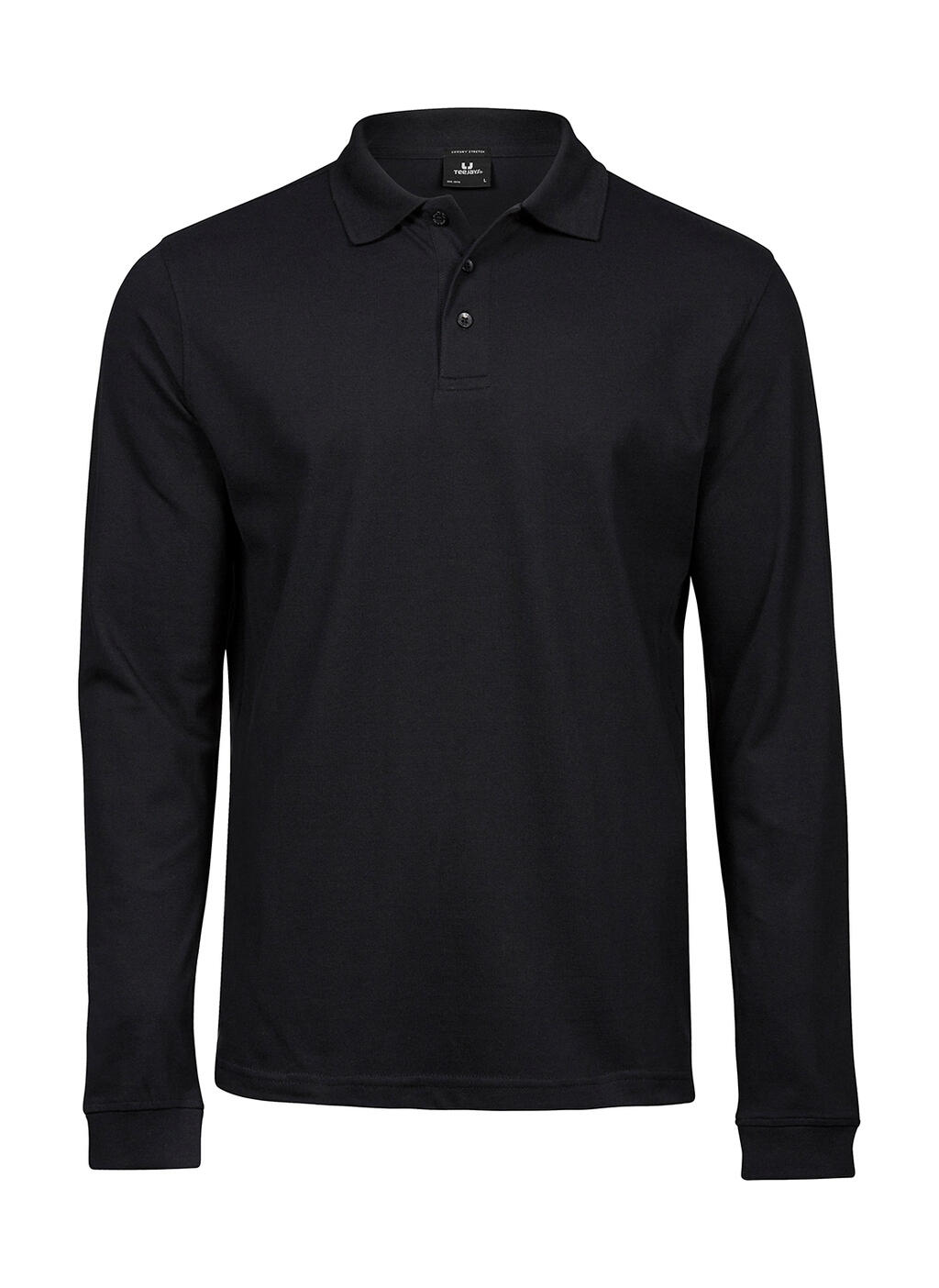 Polo orgánico de manga larga Luxury hombre Black