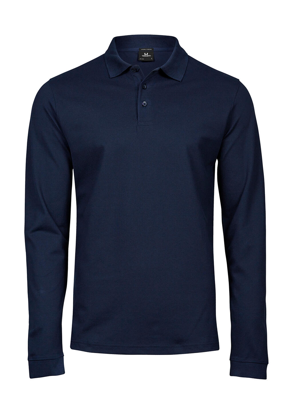 Polo orgánico de manga larga Luxury hombre Navy