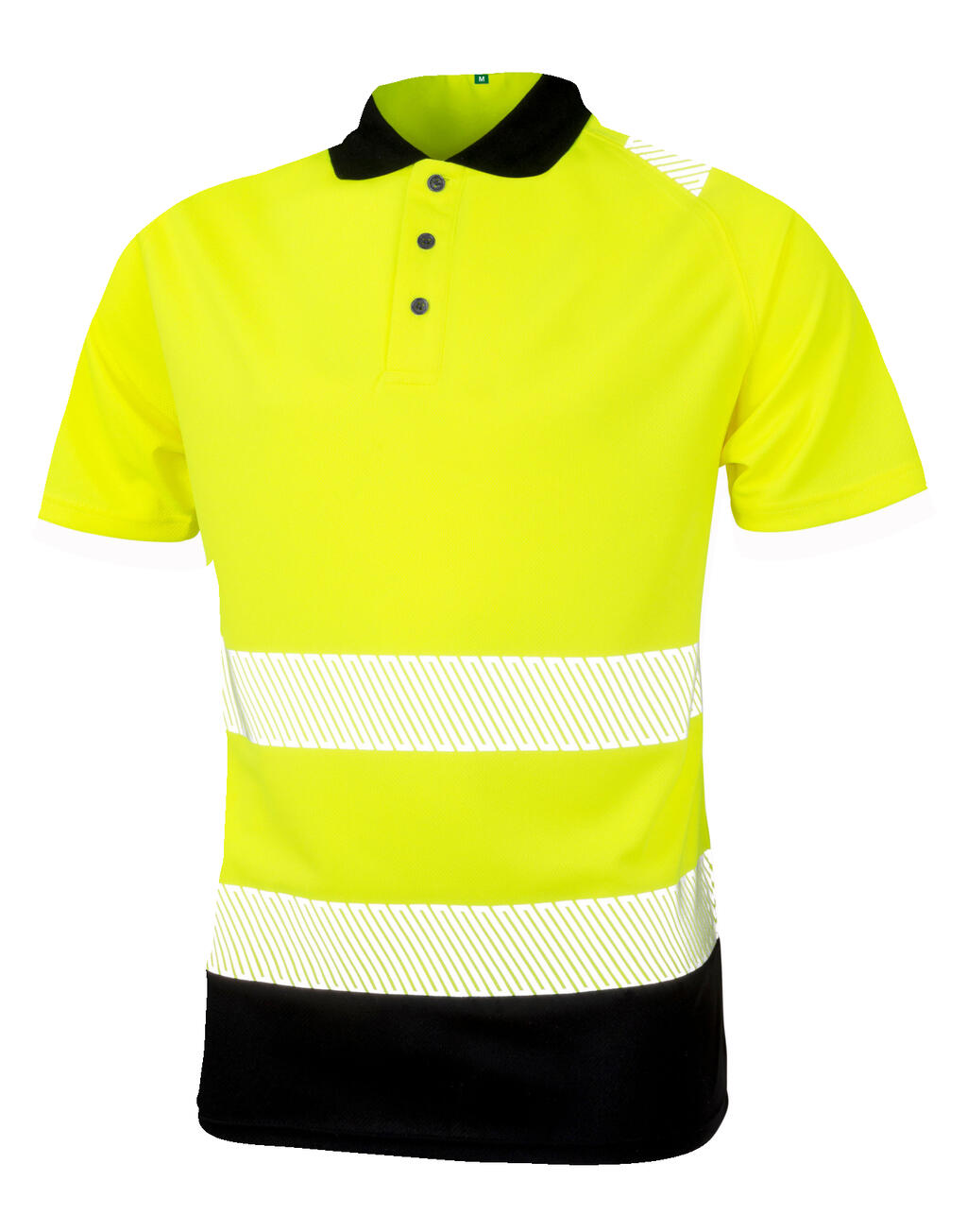 Polo camisa de seguridad reciclada Fluorescent Yellow