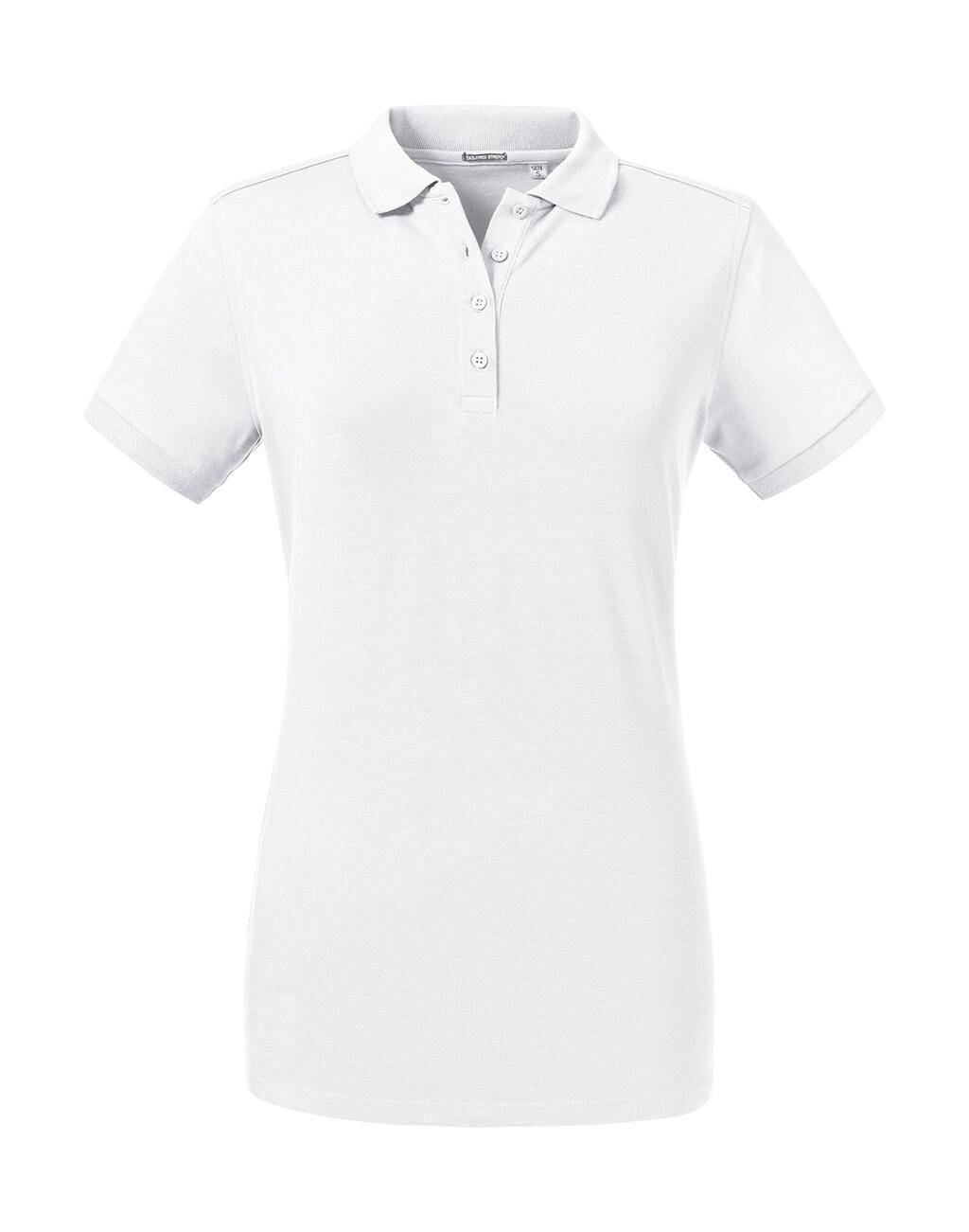 Polo entallado Stretch mujer White