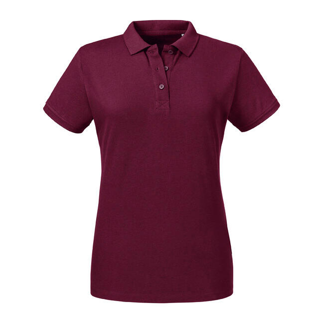 Polo Pure Organic mujer Burgundy