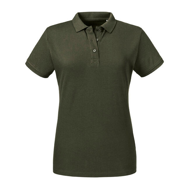 Polo Pure Organic mujer Dark Olive