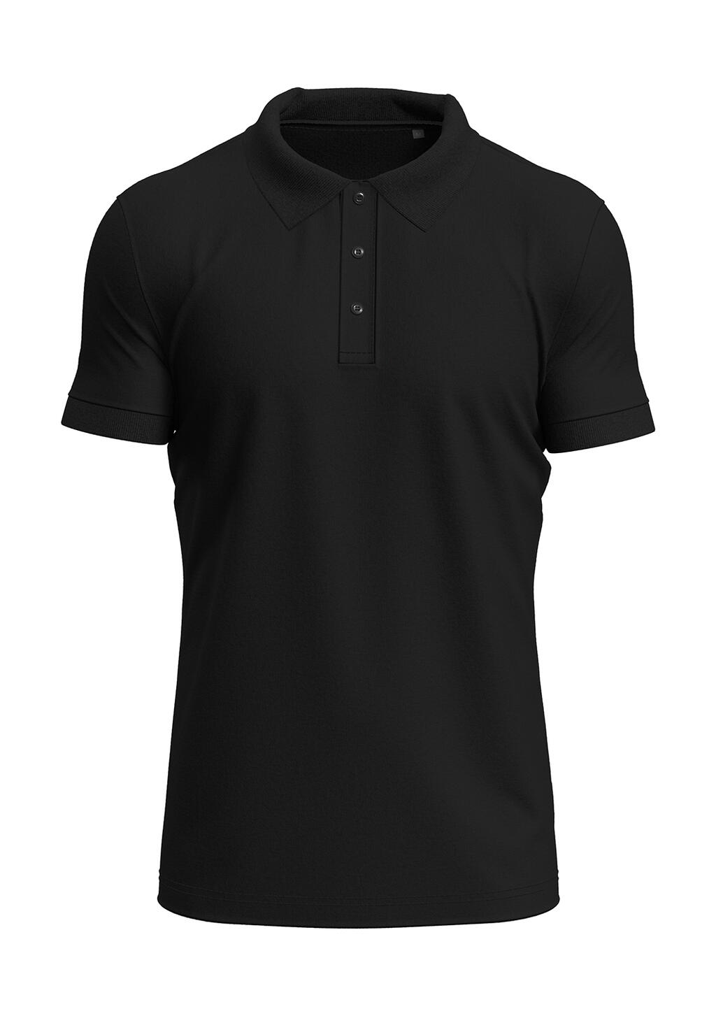 Stretch Polo for men Black Opal