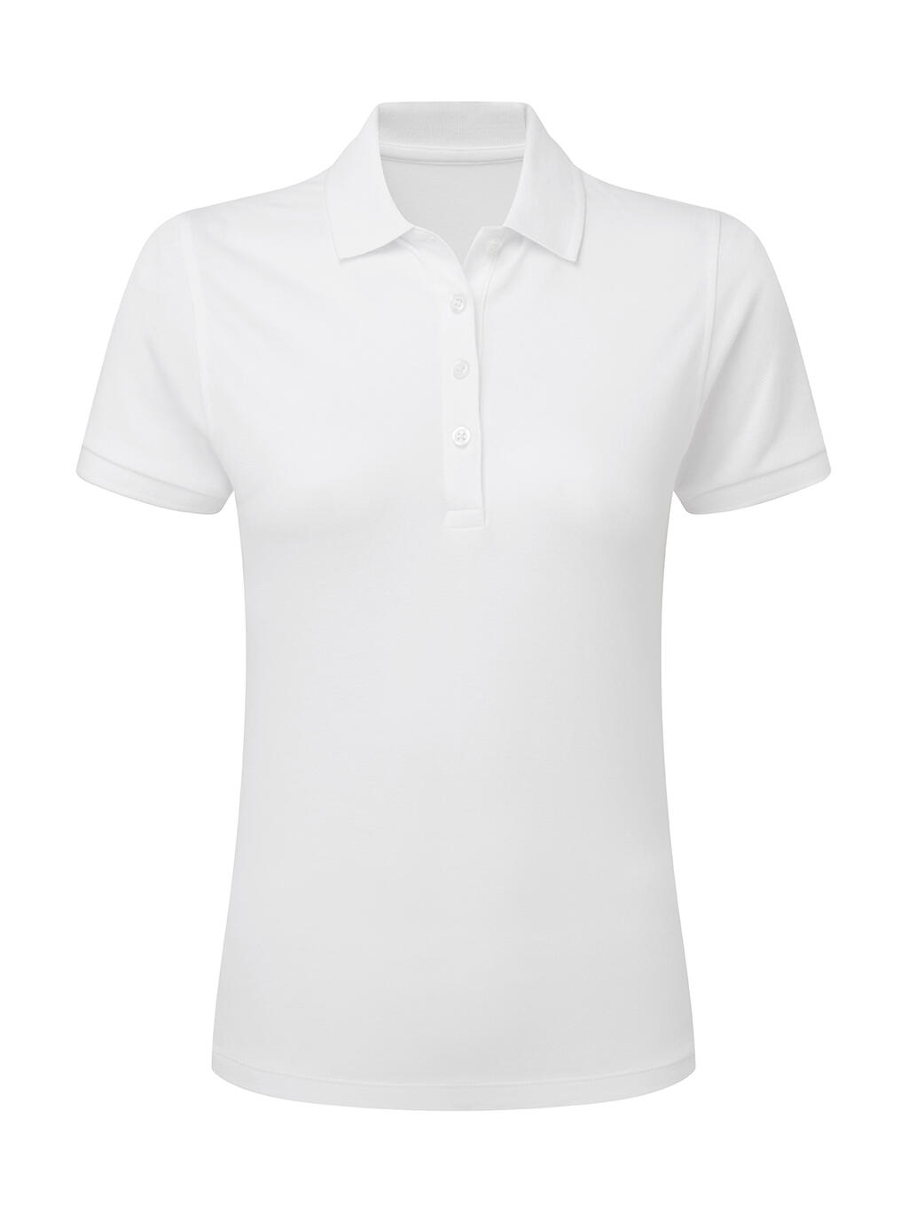Polo Signature Stretch sin etiqueta mujer  White