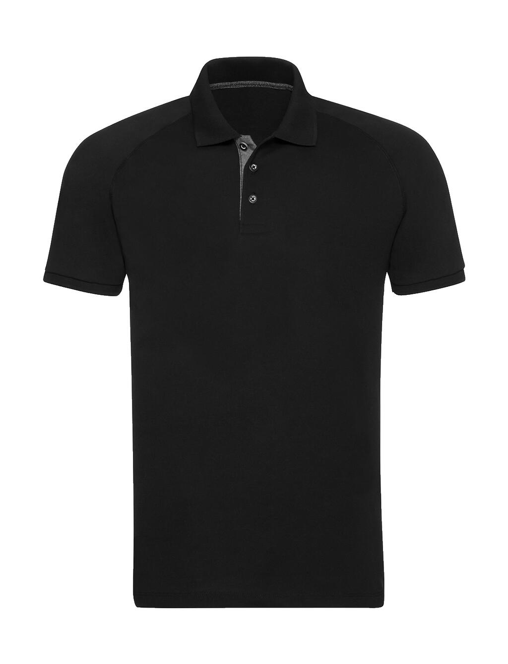 Polo HD Raglán hombre Black