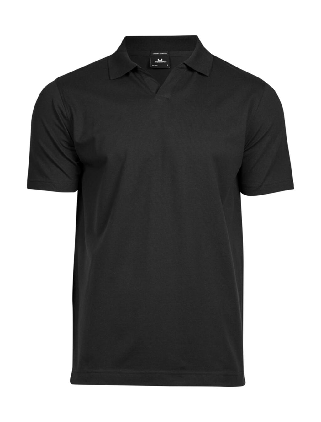 Polo Luxury Stretch cuello V Black