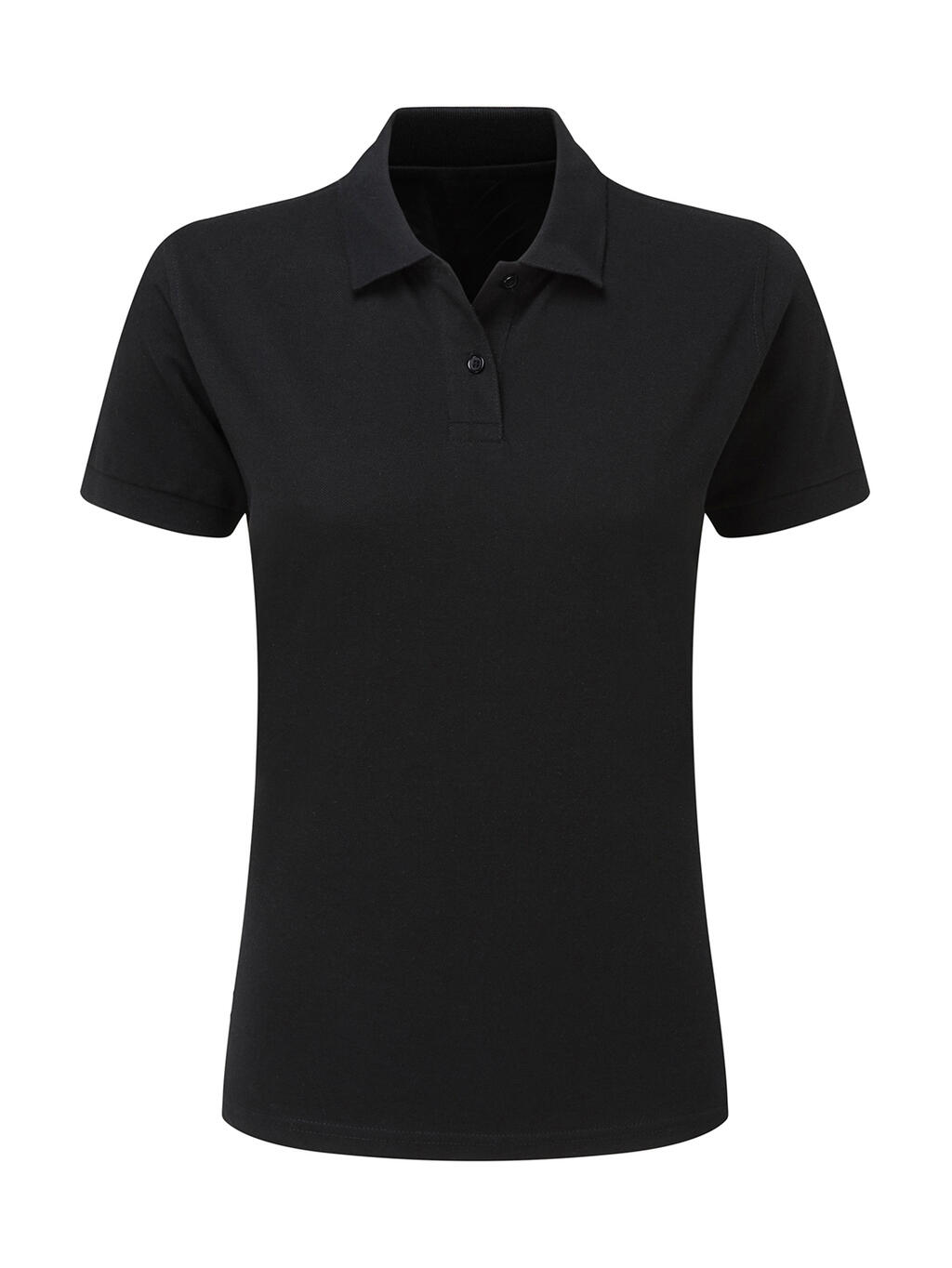Polo piqué algodón mujer Black