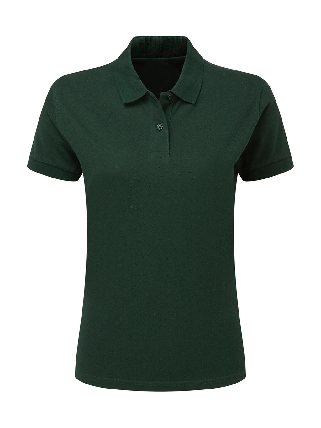 Polo piqué algodón mujer Bottle Green
