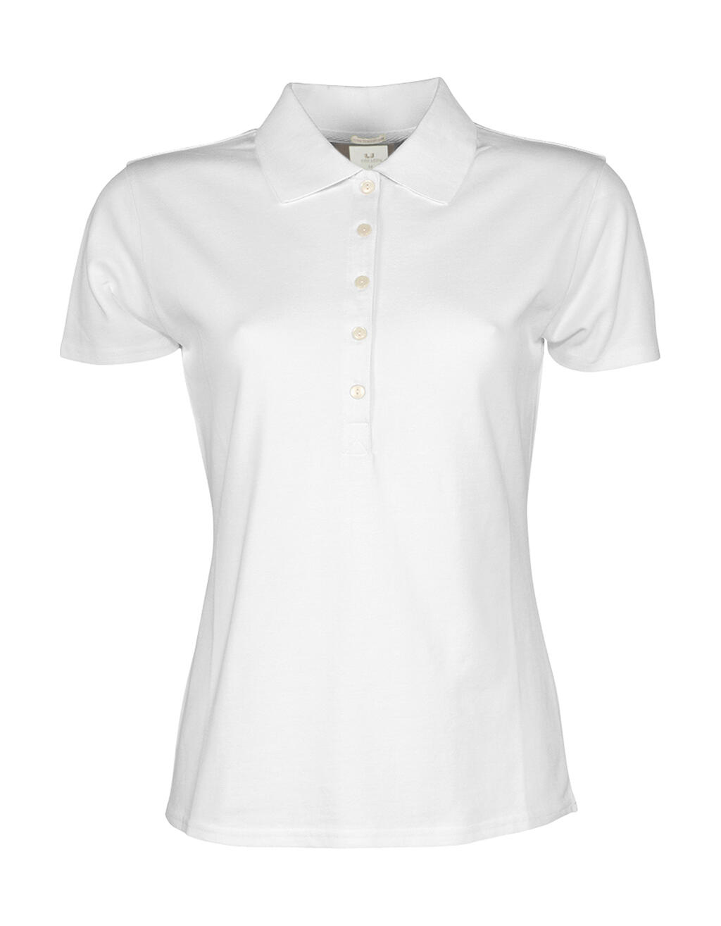 Polo orgánico ajustado Luxury mujer White