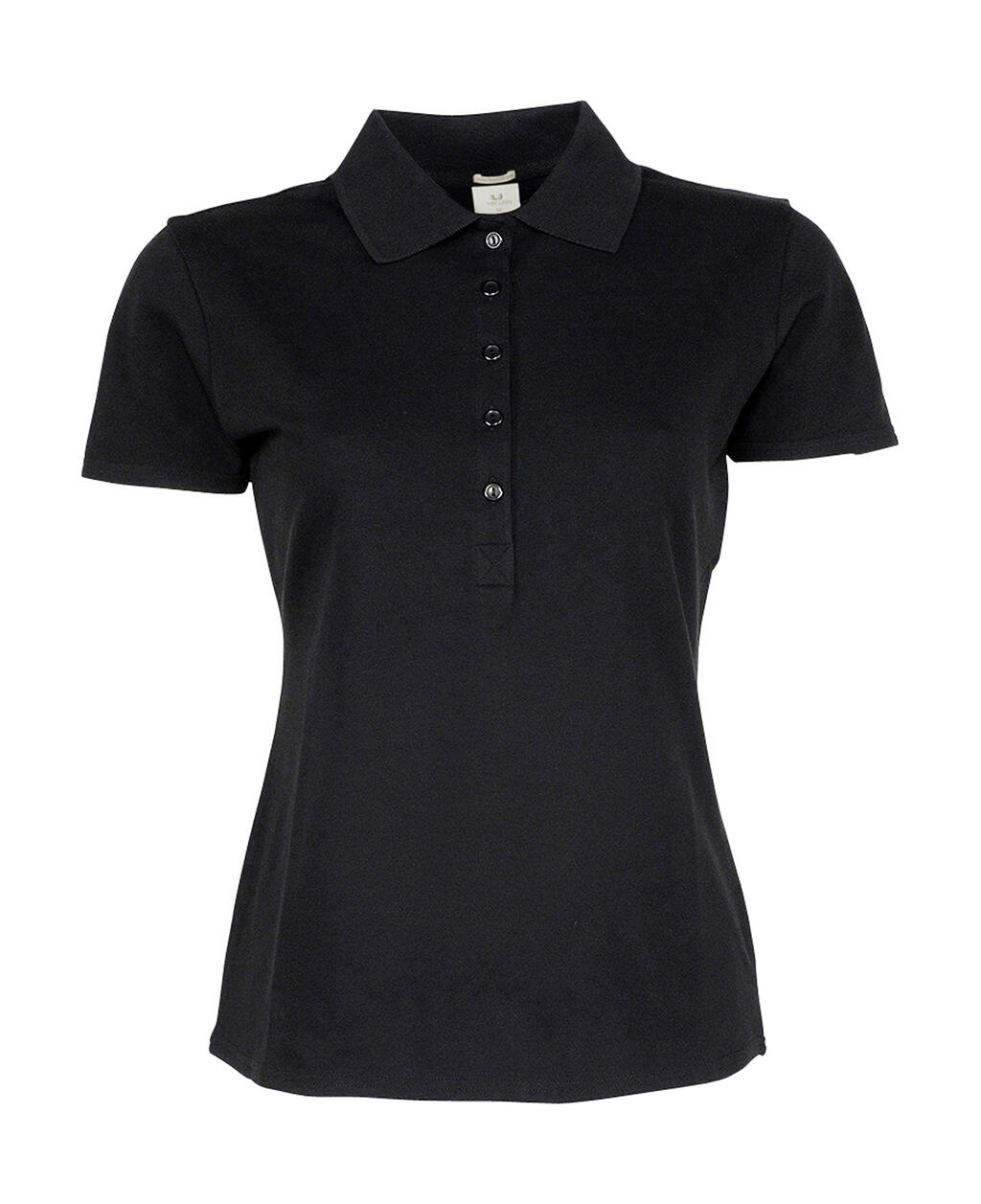 Polo orgánico ajustado Luxury mujer Black