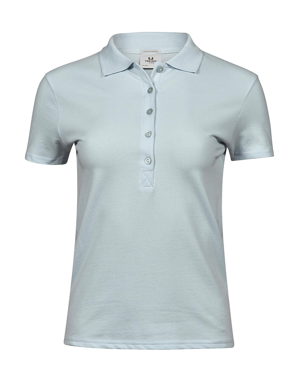 Polo orgánico ajustado Luxury mujer Ice Blue
