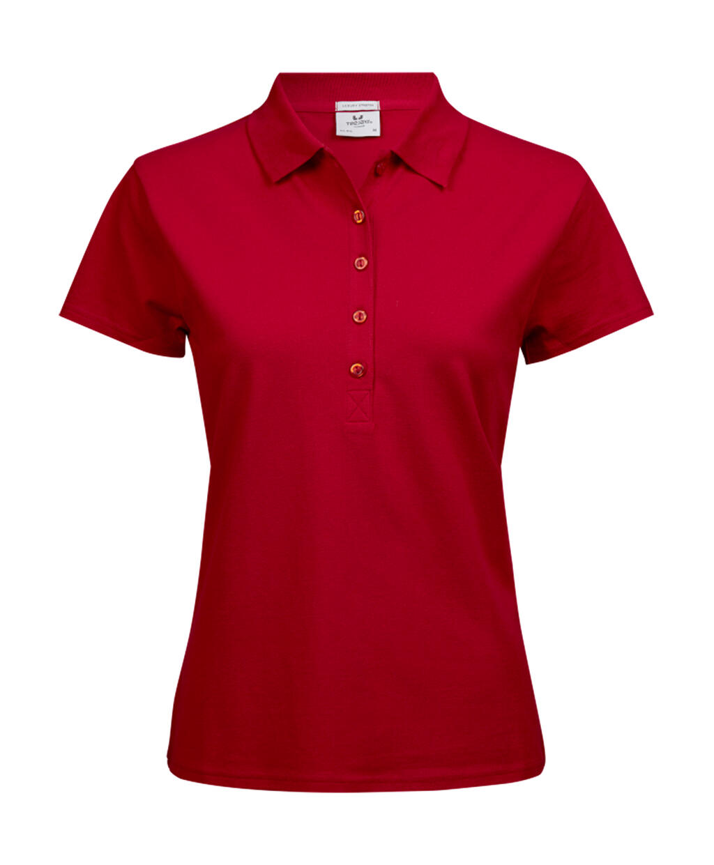 Polo orgánico ajustado Luxury mujer Red