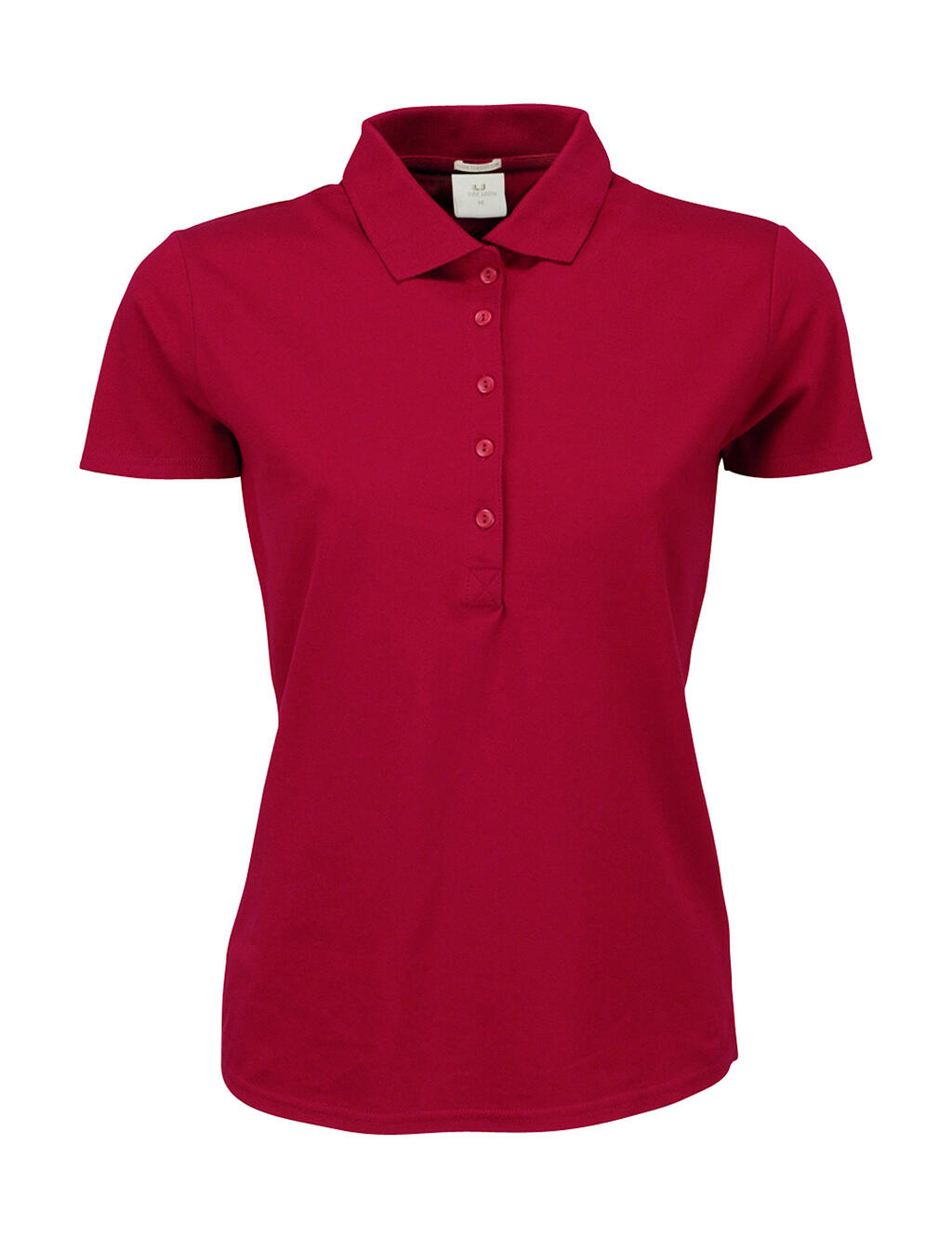 Polo orgánico ajustado Luxury mujer Deep Red