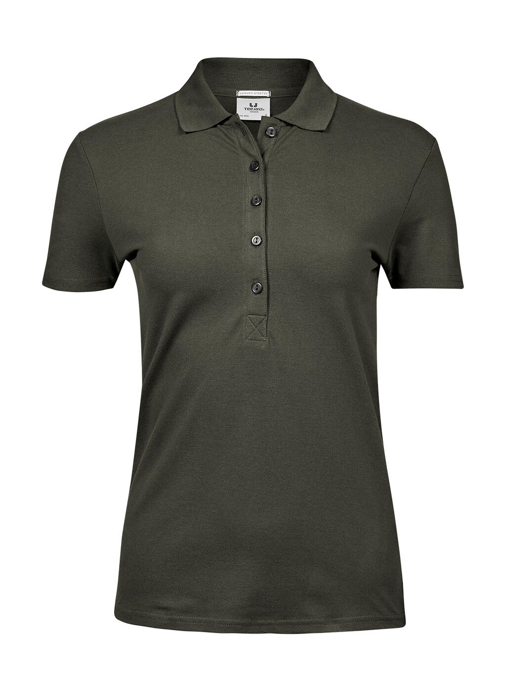 Polo orgánico ajustado Luxury mujer Deep Green