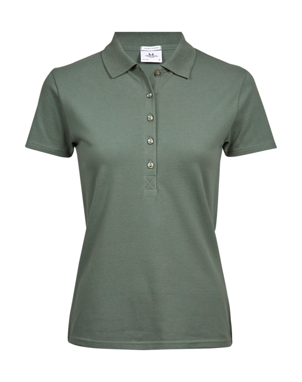 Polo orgánico ajustado Luxury mujer Leaf Green