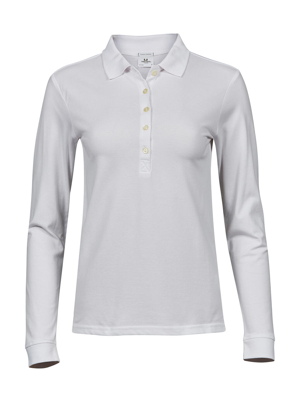 Polo orgánico manga larga Luxury mujer White