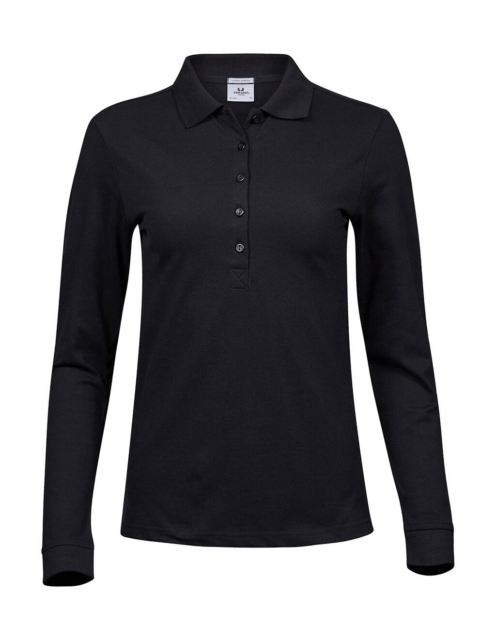 Polo orgánico manga larga Luxury mujer Black