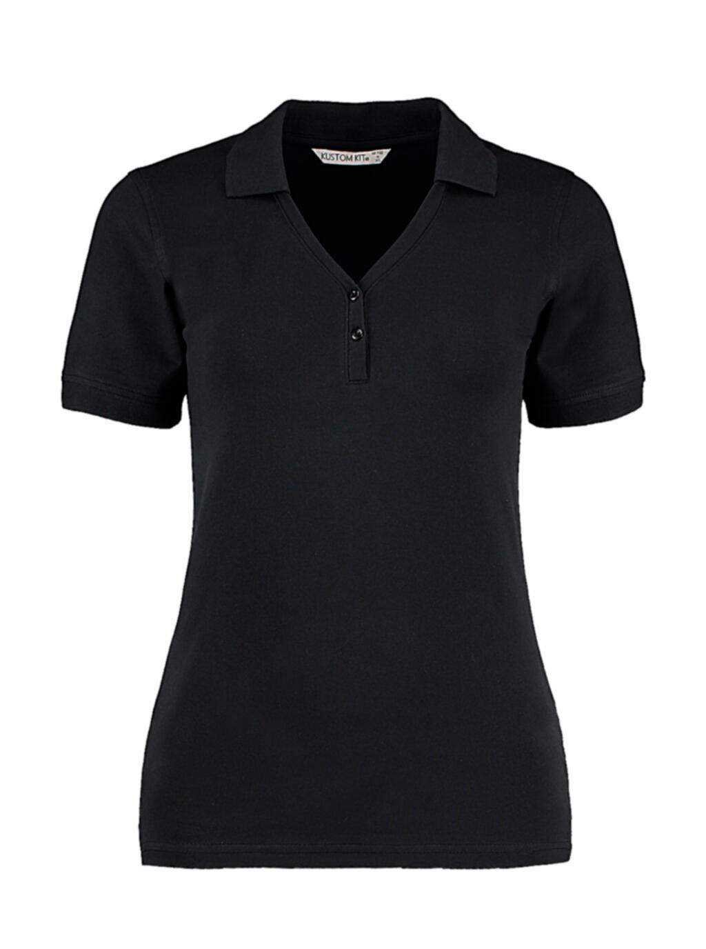 Polo cuello V mujer Comfortec® Regular Fit Black