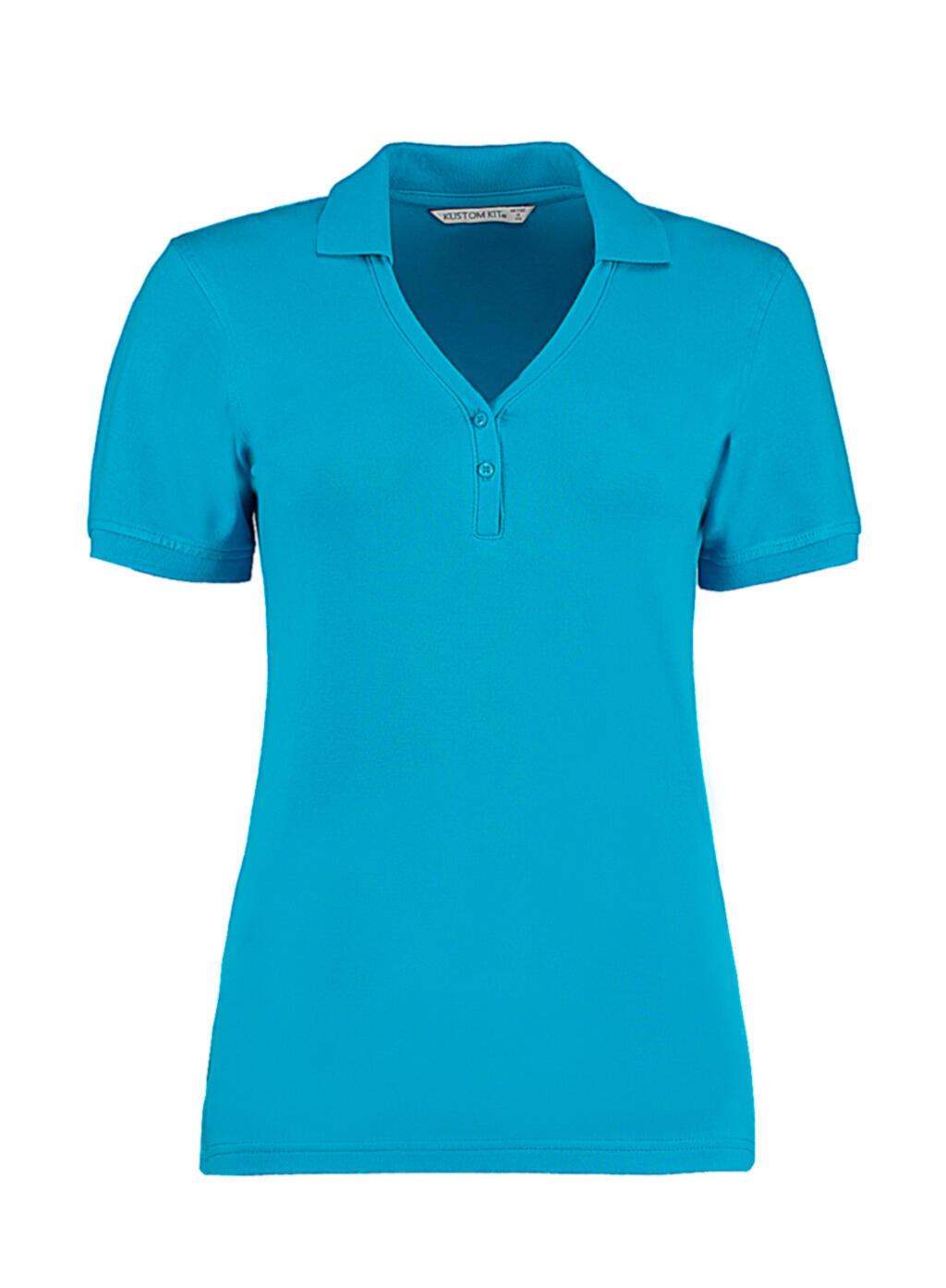 Polo cuello V mujer Comfortec® Regular Fit Turquoise