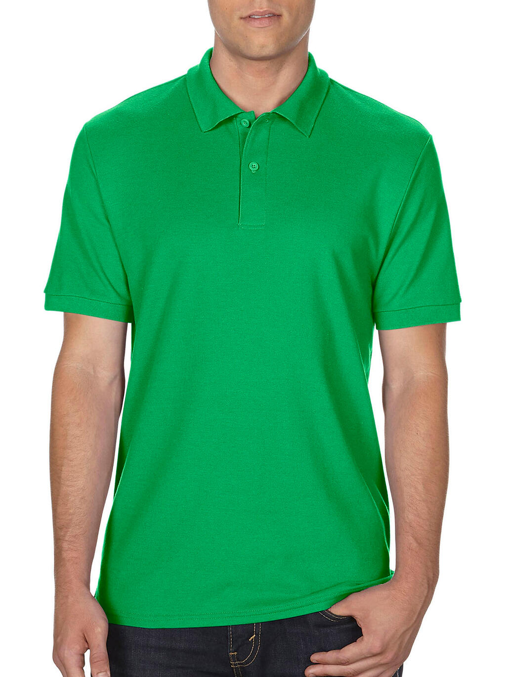 Polo DryBlend® piqué doble hombre Irish Green