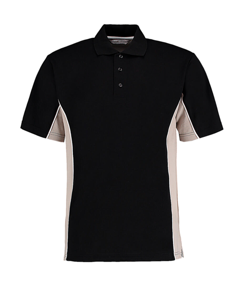 Polo Track hombre Classic Fit Black/Grey/White