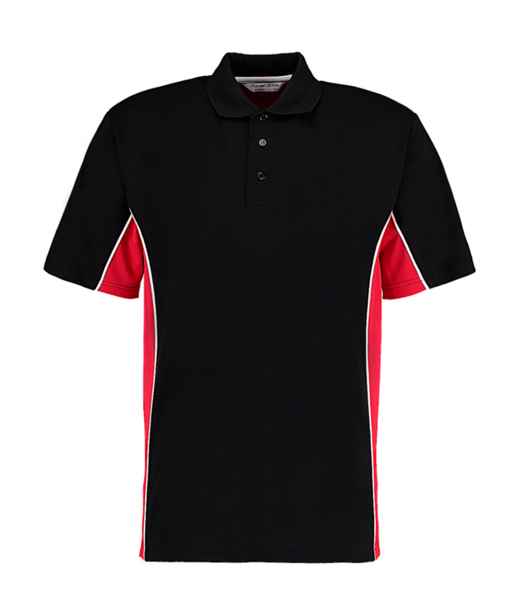 Polo Track hombre Classic Fit Black/Red/White