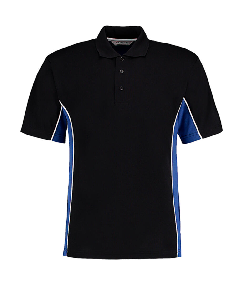 Polo Track hombre Classic Fit Black/Royal/White