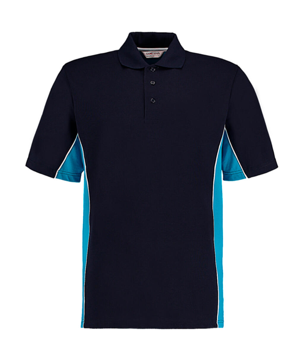 Polo Track hombre Classic Fit Navy/Turquoise/White