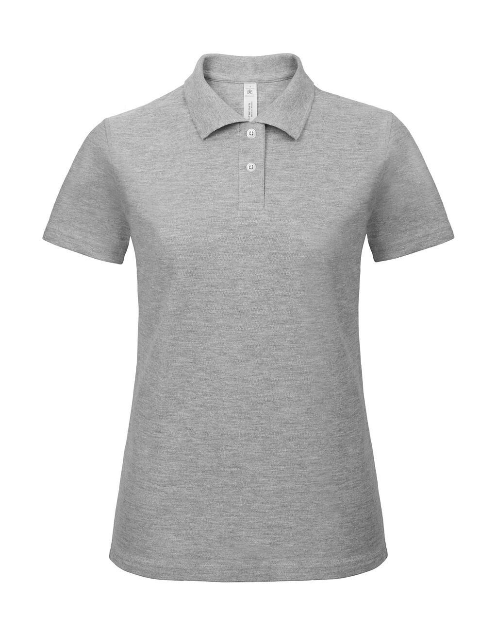 Polo piqué ID.001 mujer Heather Grey