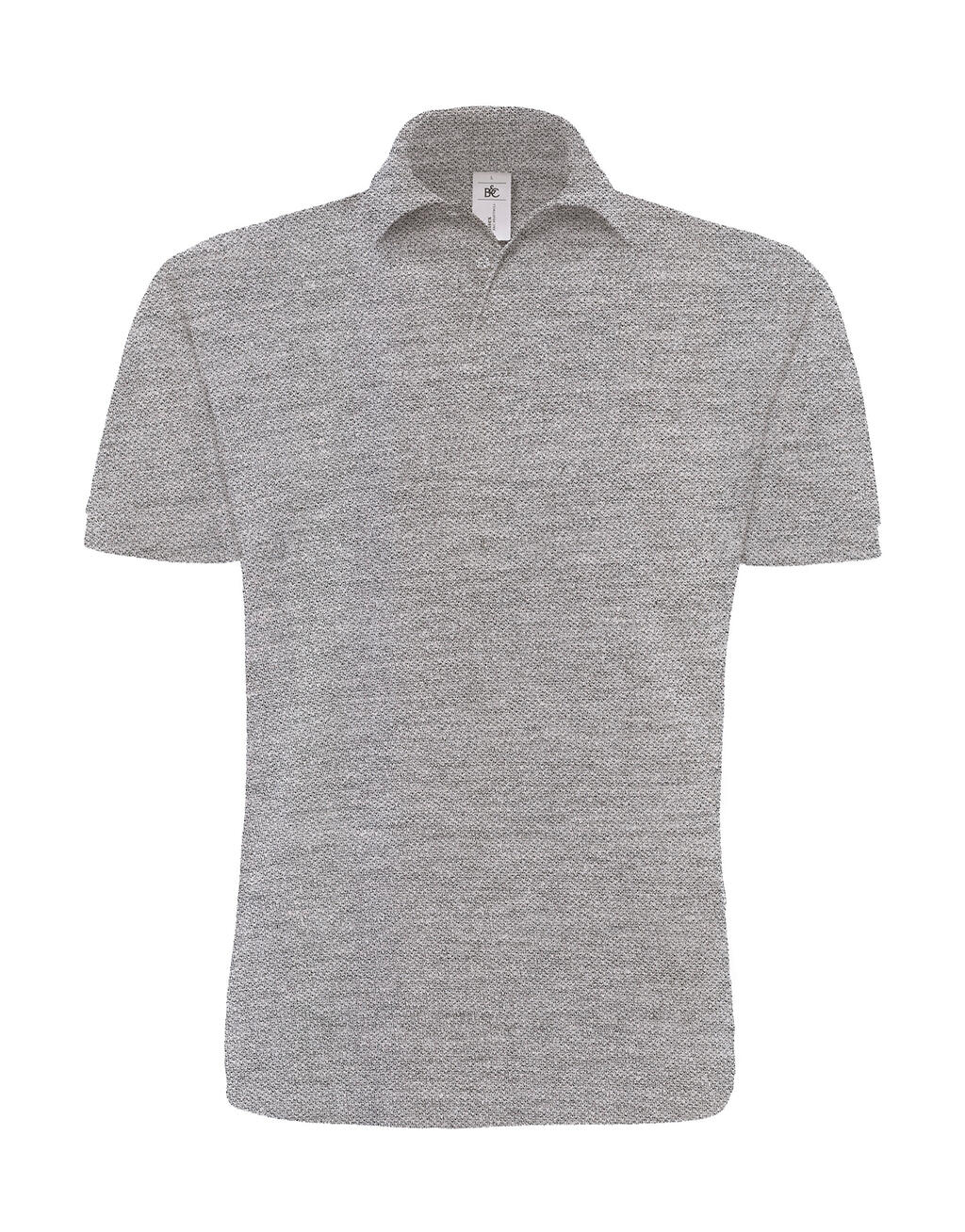 Polo piqué Heavymill hombre Heather Grey