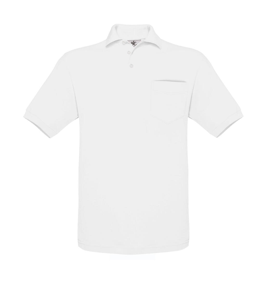 Polo piqué con bolsillo Safran Pocket  White