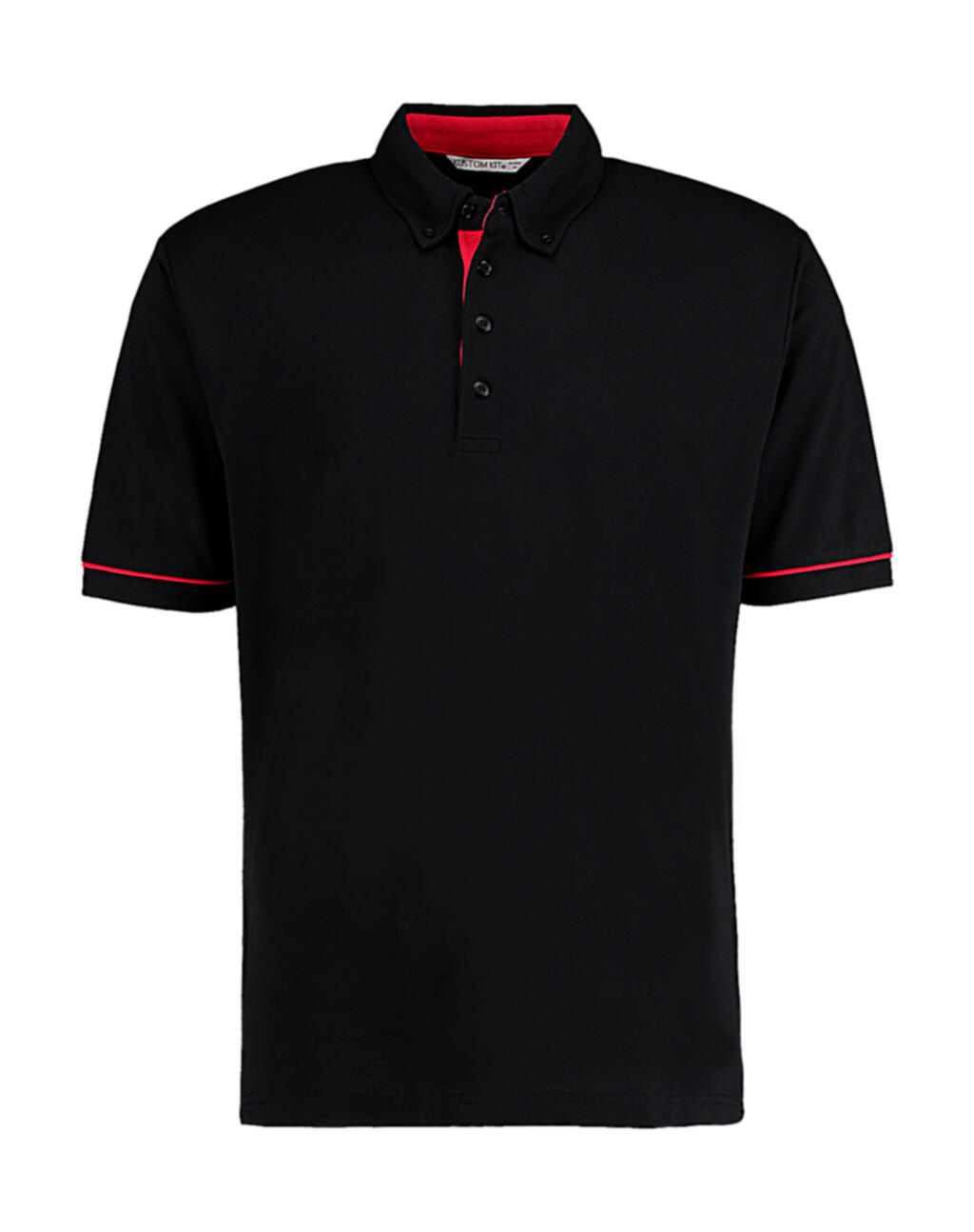 Polo contrastado Classic Fit Black/Red
