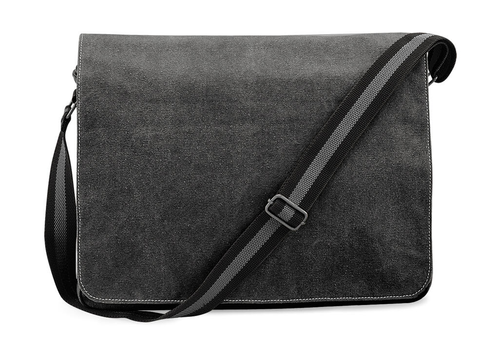 Bolsa portafolios lona Vintage  Vintage Black