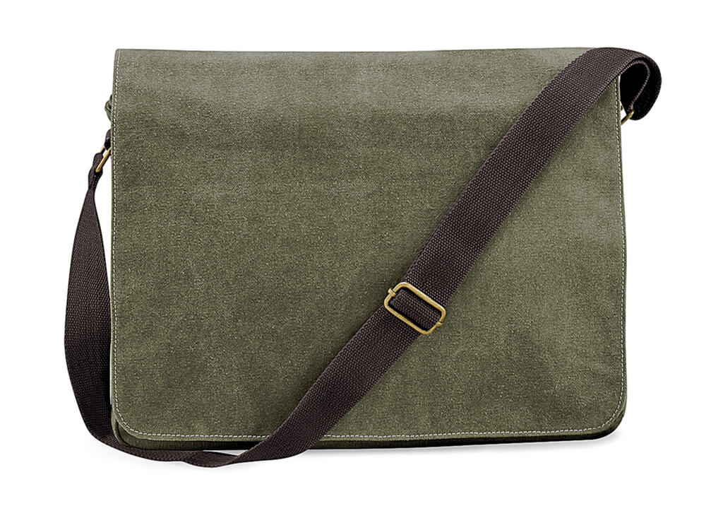 Bolsa portafolios lona Vintage  Vintage Military Green