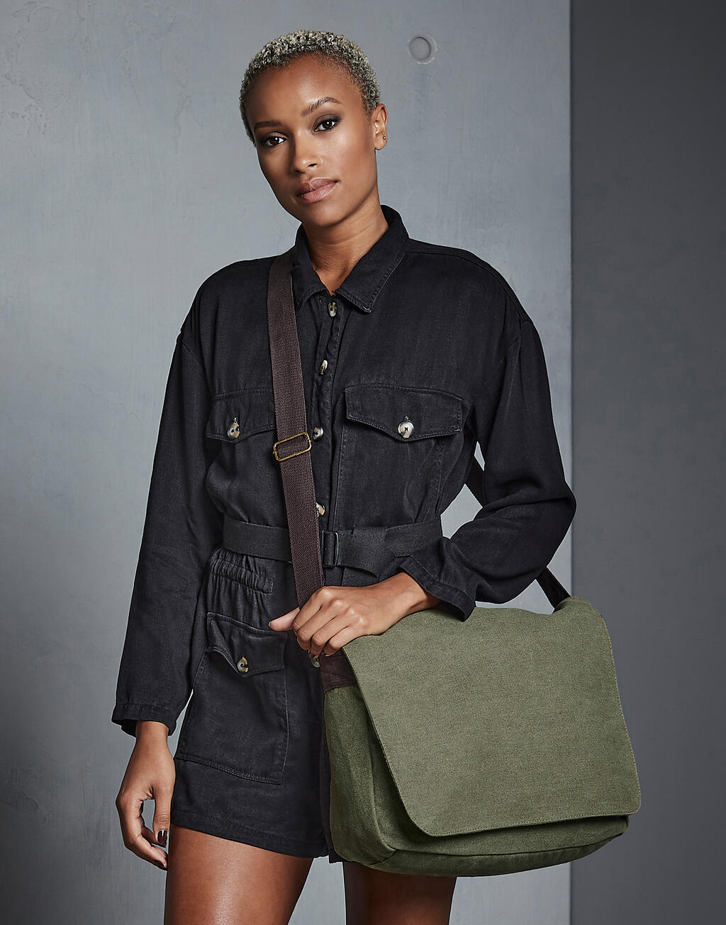 Bolsa portafolios lona Vintage 