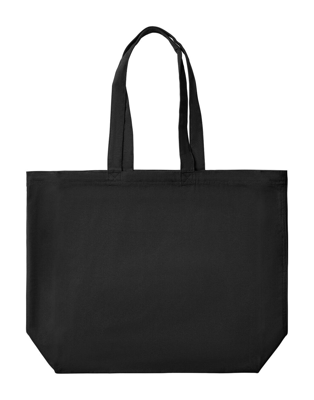 Cotton Canvas Large Tote Off Black