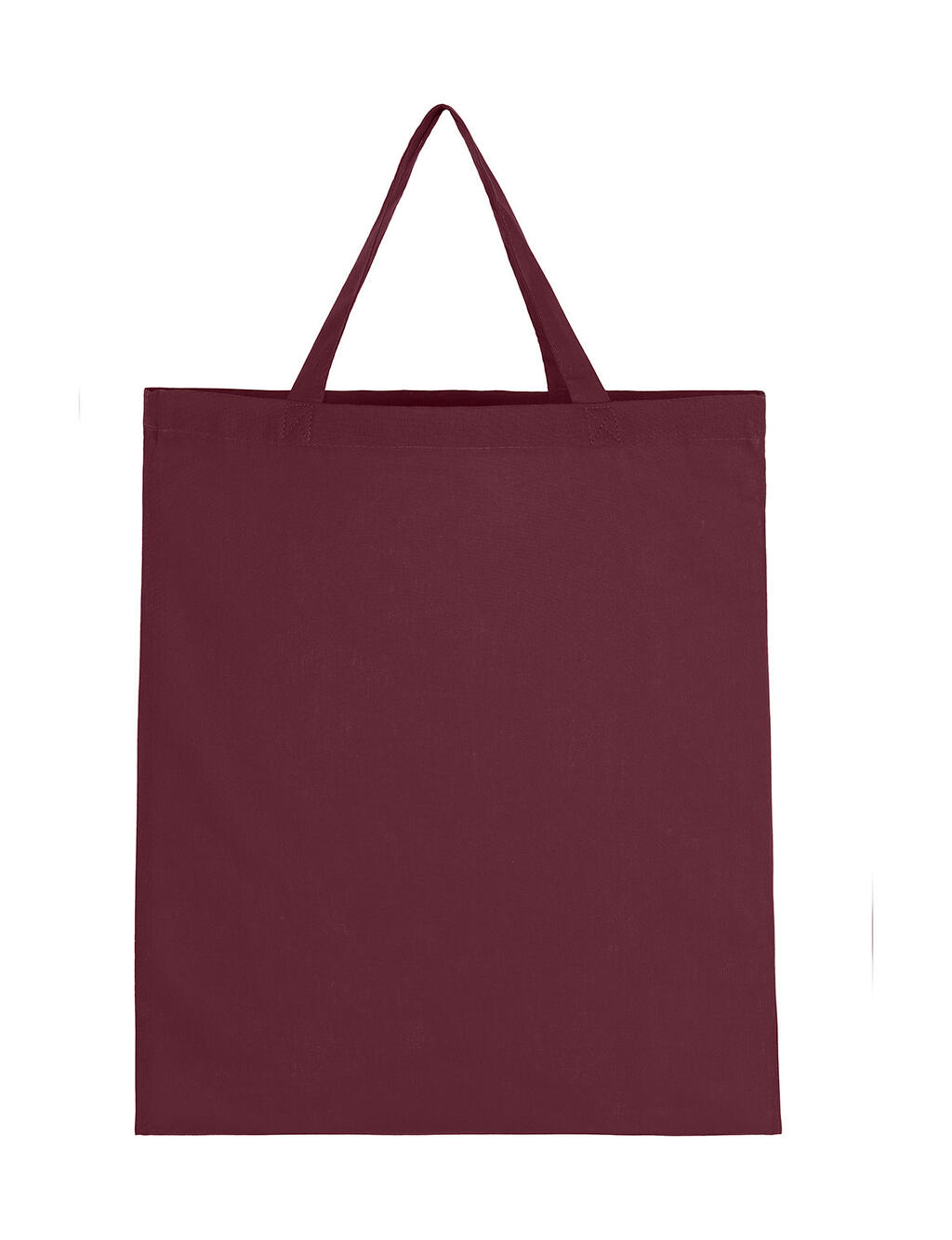 Bolsa de algodón asa corta Burgundy