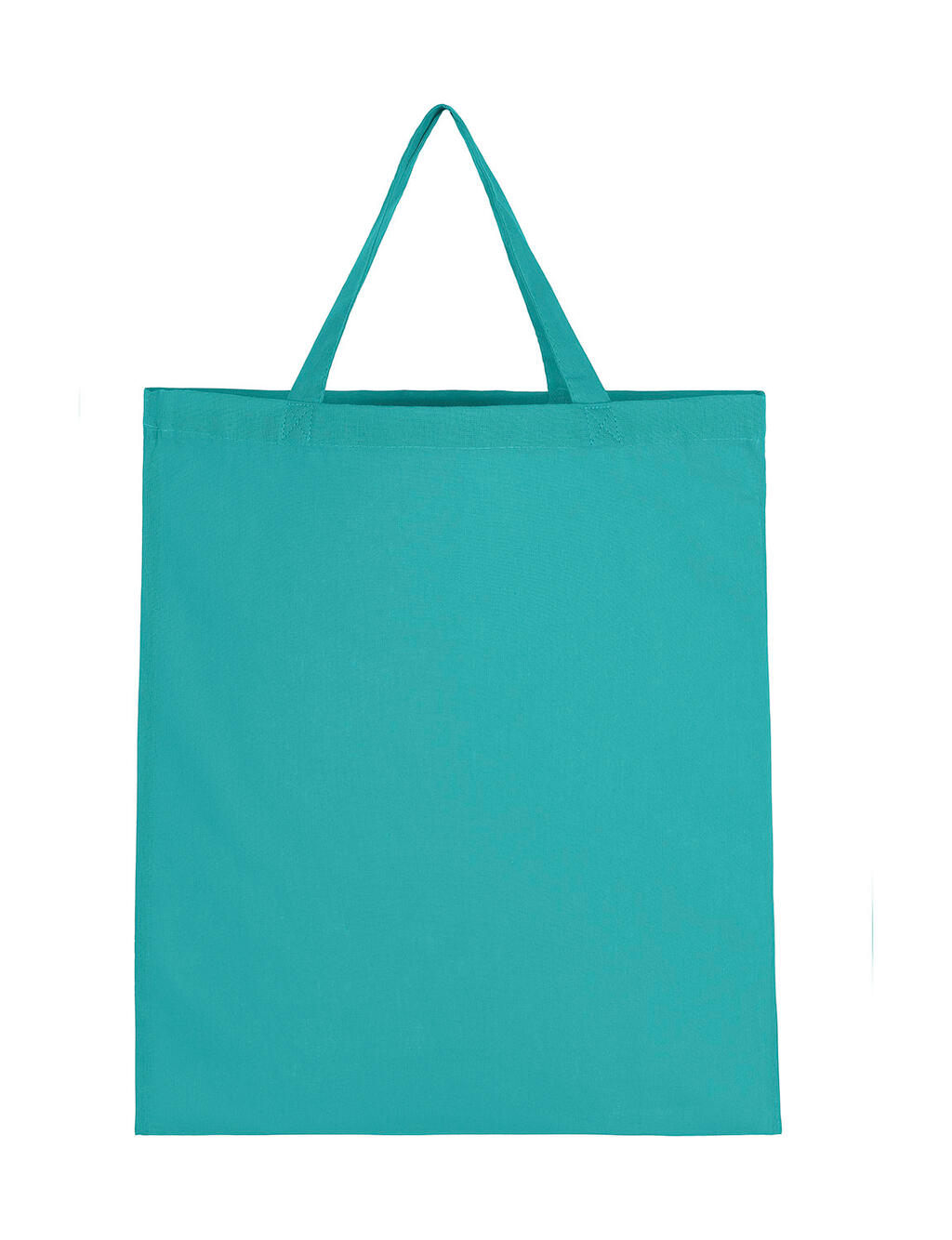 Bolsa de algodón asa corta Turquoise