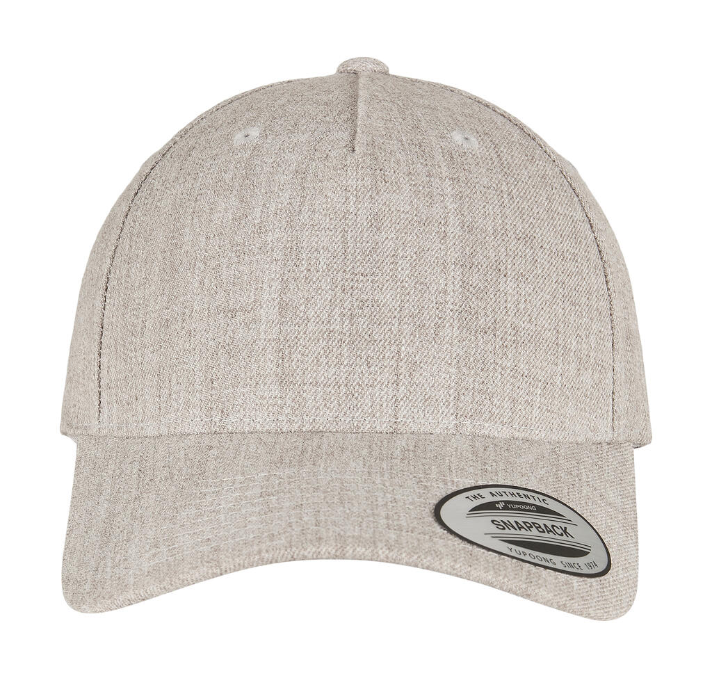 Gorra Premium con visera curvada 5 paneles Heather Grey
