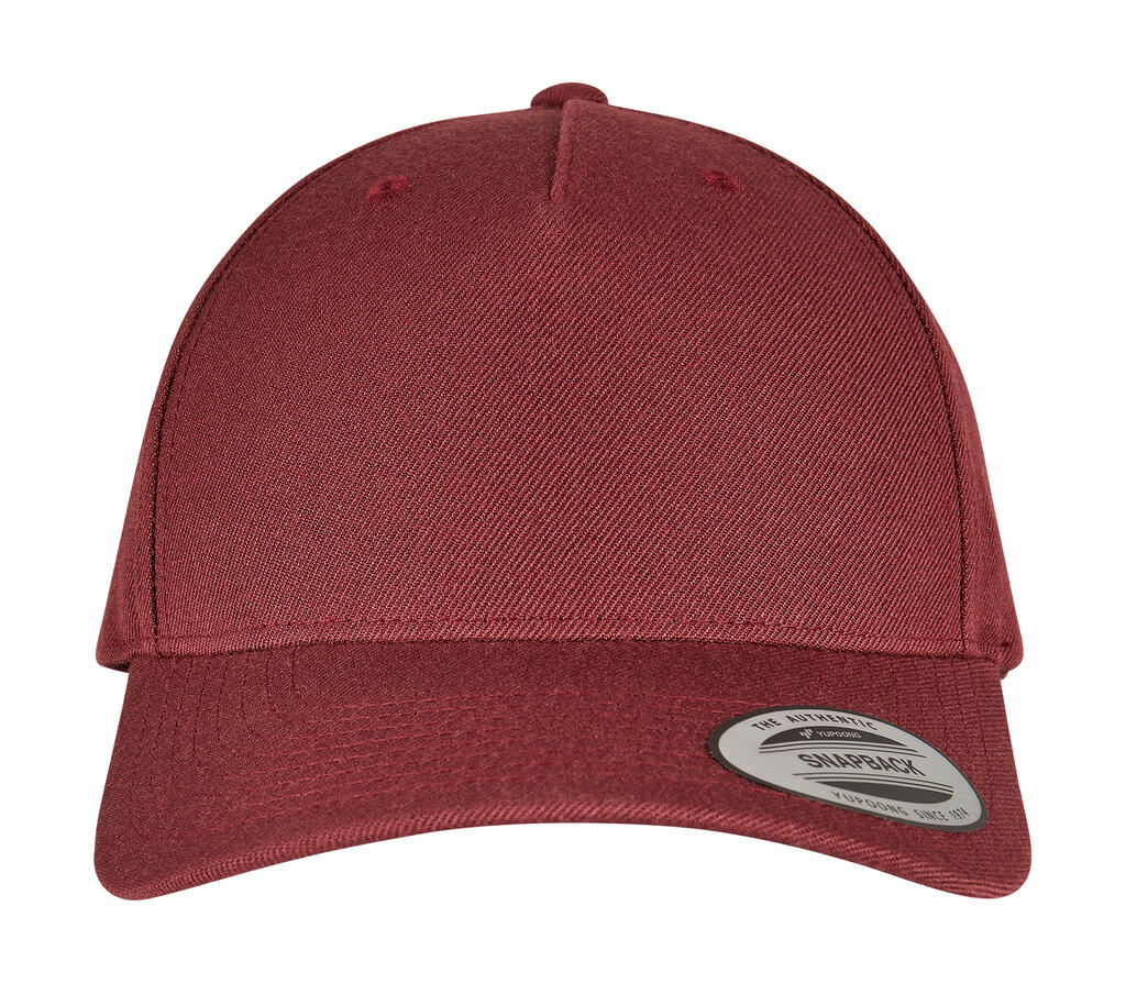Gorra Premium con visera curvada 5 paneles Maroon