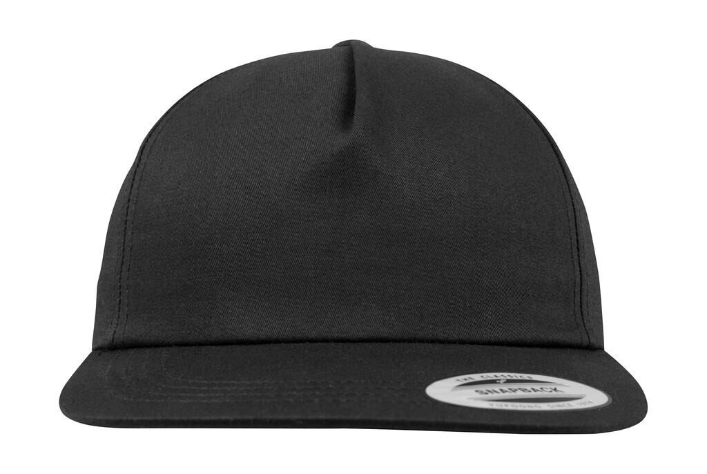 Gorra de 5 paneles con cierre a presión Black