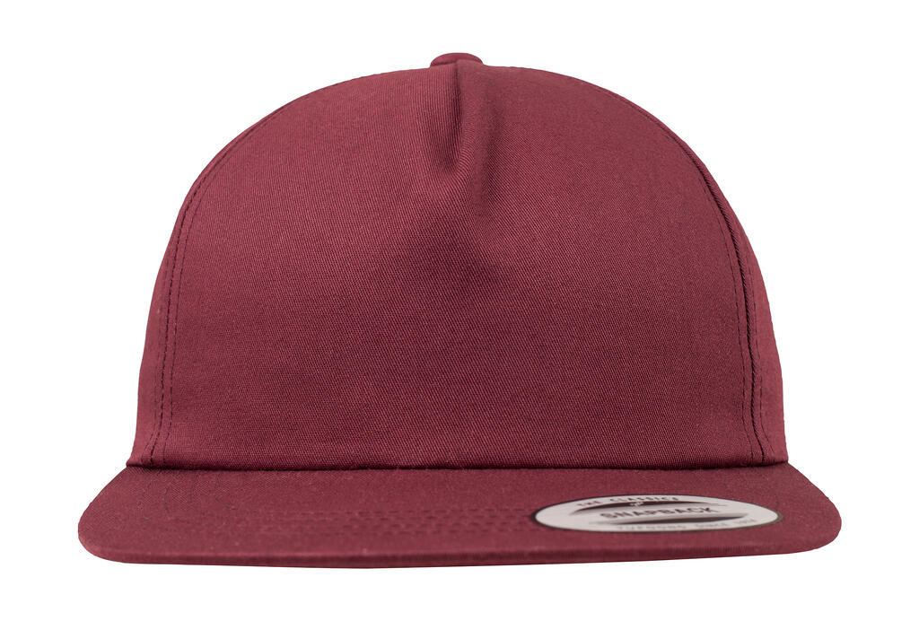 Gorra de 5 paneles con cierre a presión Maroon