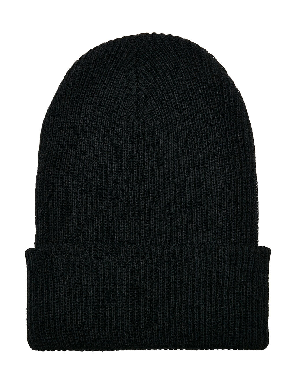 Gorro punto canalé de hilo reciclado Black