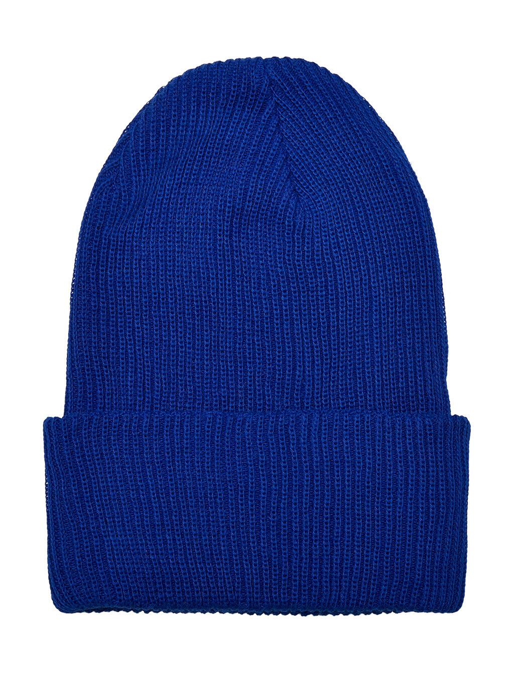 Gorro punto canalé de hilo reciclado Royalblue