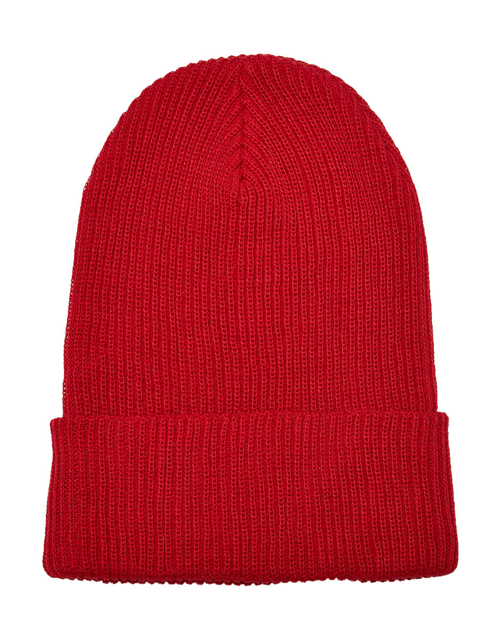 Gorro punto canalé de hilo reciclado Red