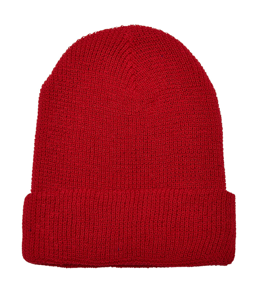 Gorro de punto gofre de hilo reciclado Red